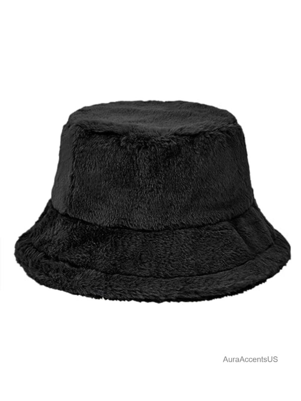 Fuzzy Faux Fur Bucket Hat Winter Warm Fisherman Cap